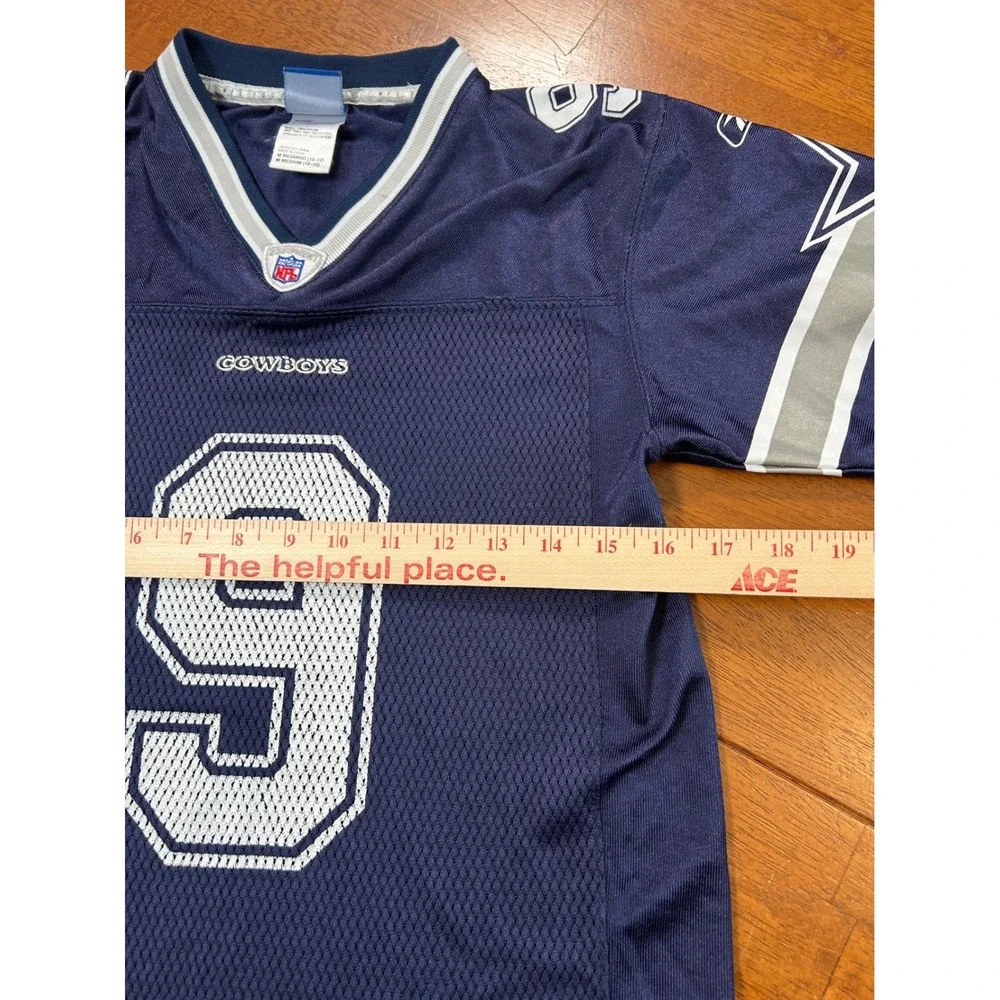 Reebok Tony Romo Dallas Cowboys Jersey Youth M Navy Blue NFL Football #9